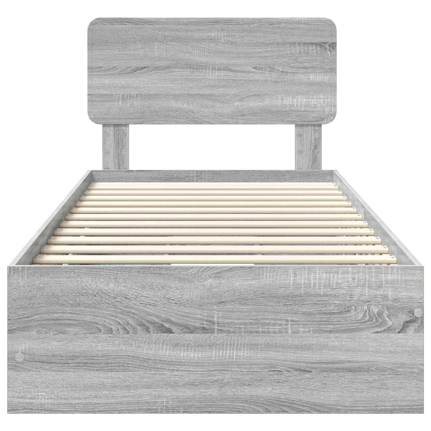 Bed Frame with Drawer Grey Sonoma 100 x 200 cm Engineered Wood