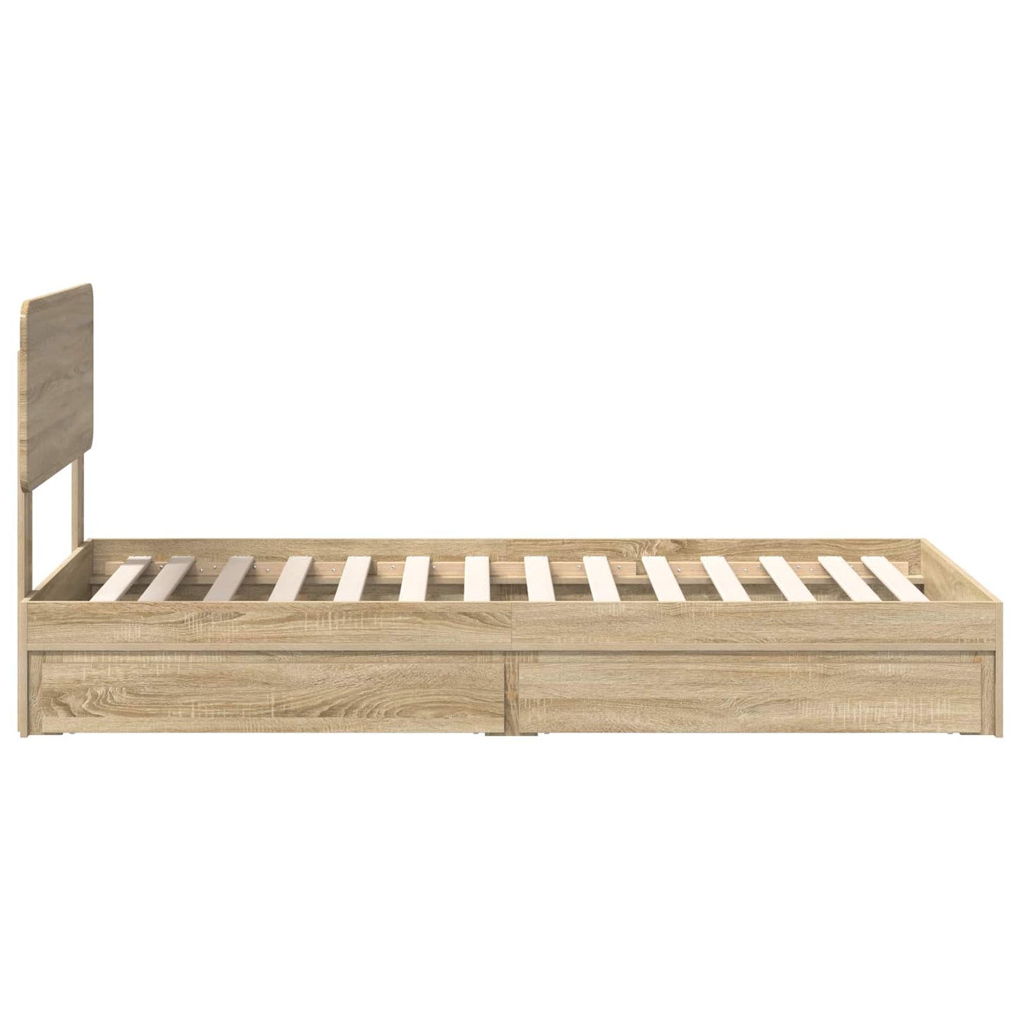 Storage Bed with Drawer Sonoma Oak 75 x 190 cm Engineered Wood