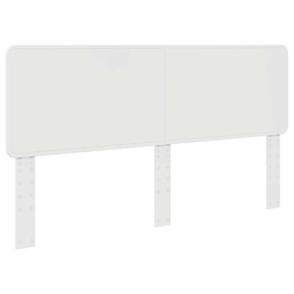 Bed Frame with Headboard White 200 x 200 cm Solid Pine Wood