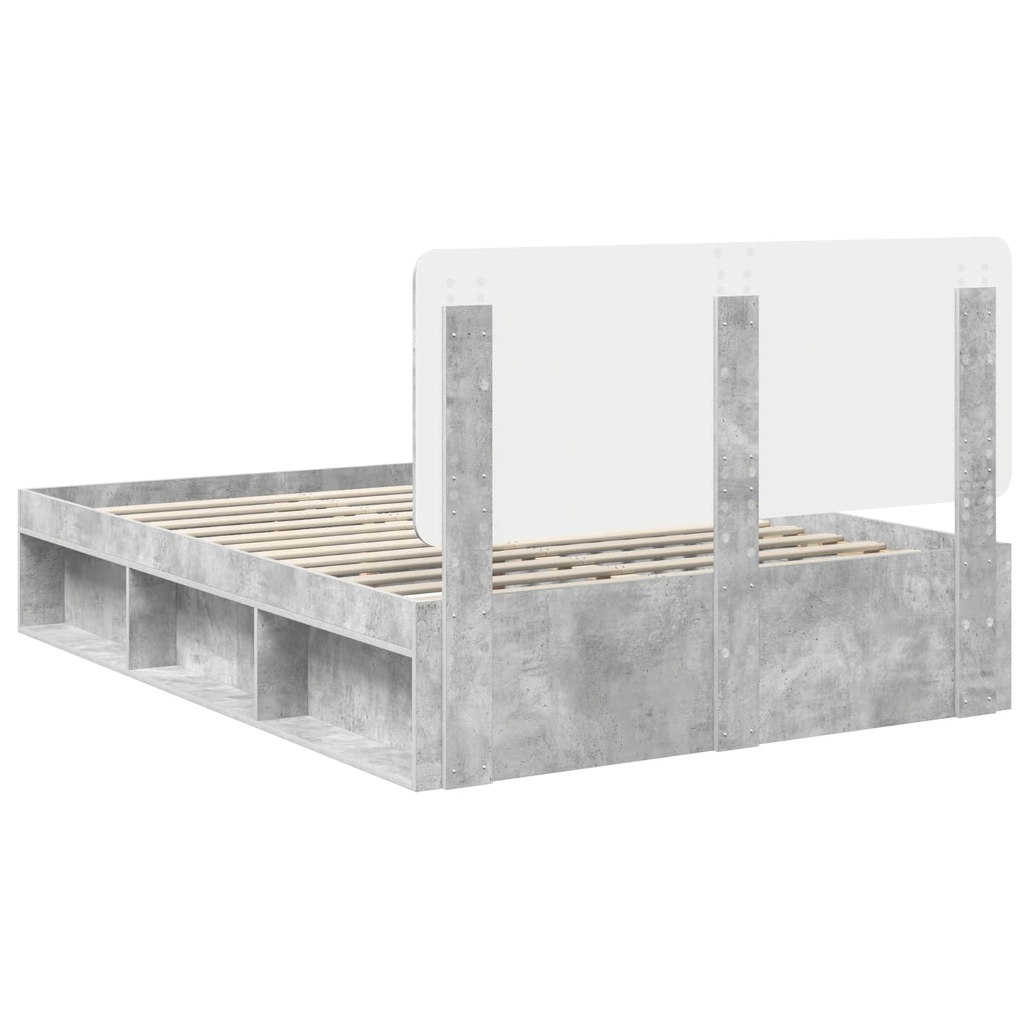 Bed Frame with Headboard Concerte 160 x 200 cm Solid Pine Wood