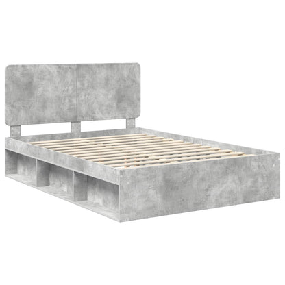 Bed Frame Concerte Grey 150 x 200 cm Solid Pine Wood