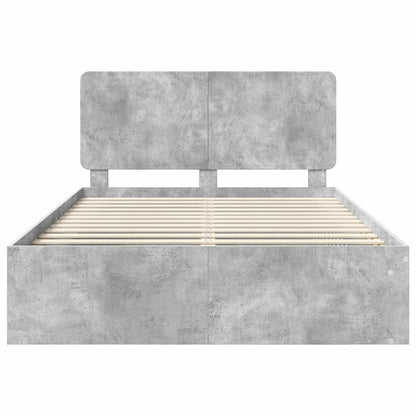 Bed Frame with Headboard Concerte 140 x 200 cm Solid Pine Wood