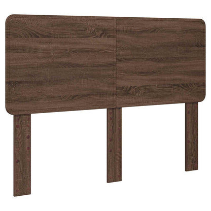 Bed Frame with Headboard Brown Oak 140 x 200 cm Solid Pine Wood