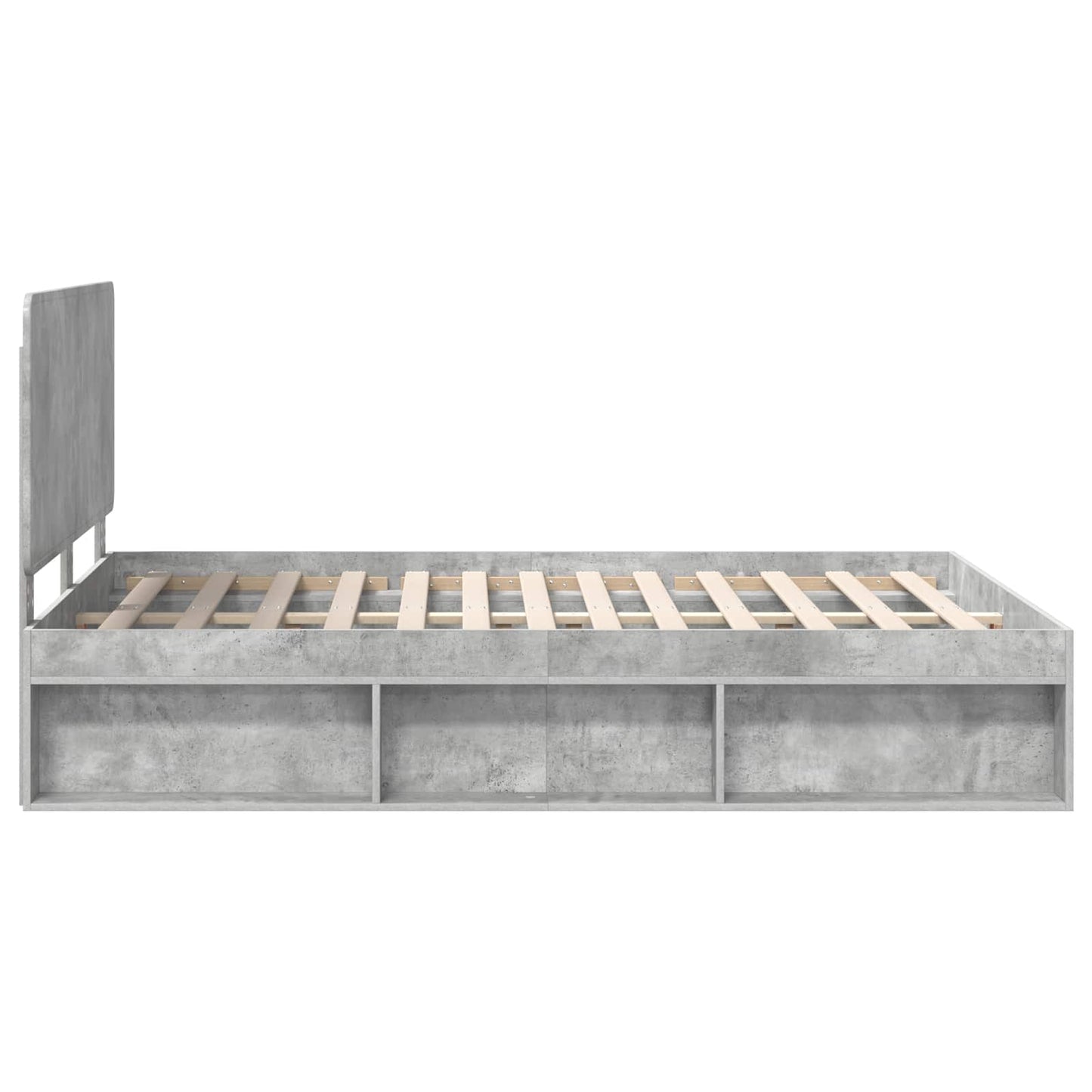 Bed Frame with Headboard Concerte 140 x 190 cm Solid Pine Wood