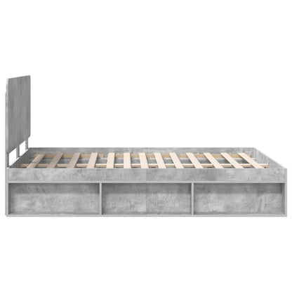 Bed Frame with Headboard Concerte 140 x 190 cm Solid Pine Wood