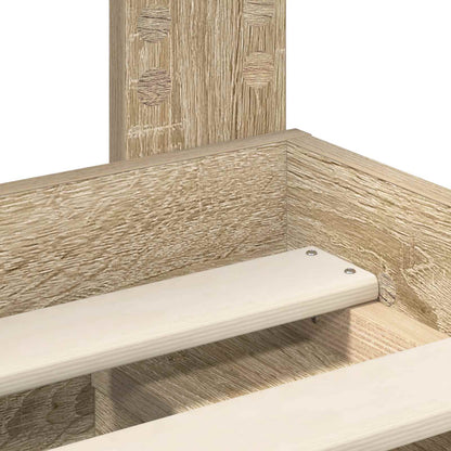 Bed Frame with Headboard Sonoma 120 x 200 cm Solid Pine Wood