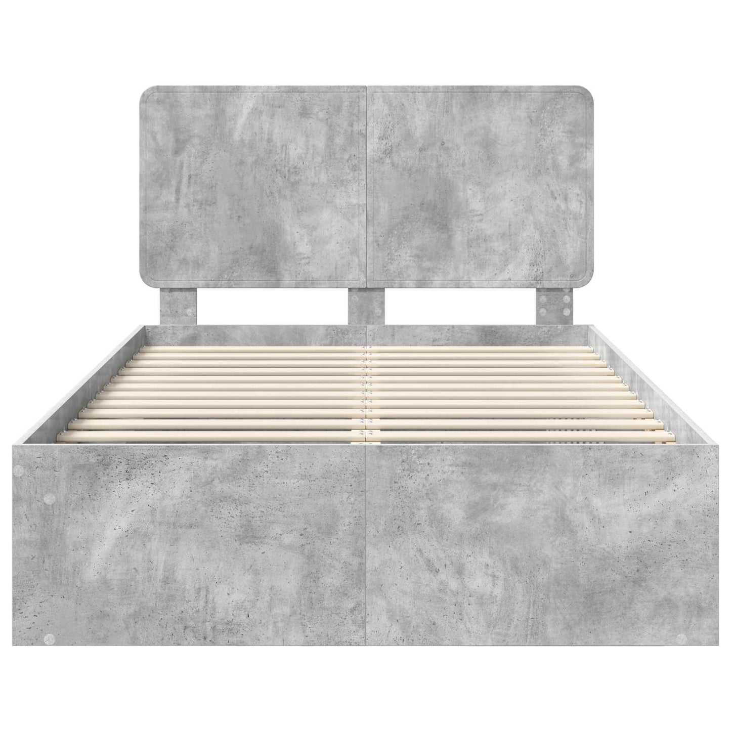 Bed Frame with Headboard Concerte 120 x 190 cm Solid Pine Wood