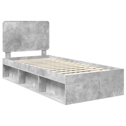 Bed Frame Concerte Grey 100 x 200 cm Solid Pine Wood