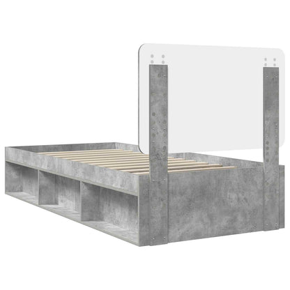 Bed Frame Concerte Grey 100 x 200 cm Solid Pine Wood