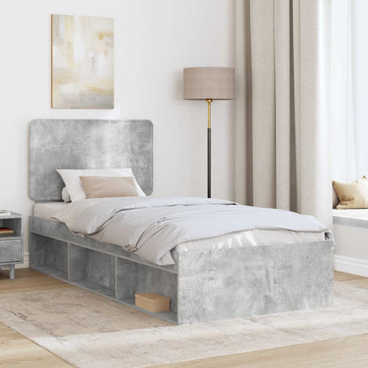 Bed Frame Concerte Grey 90 x 190 cm Solid Pine Wood