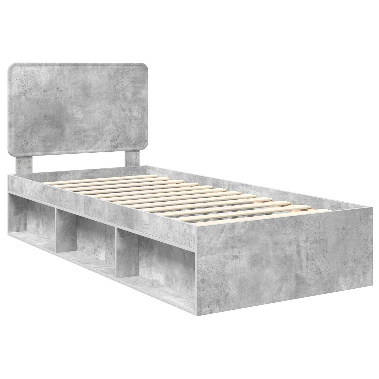 Bed Frame Concerte Grey 90 x 190 cm Solid Pine Wood