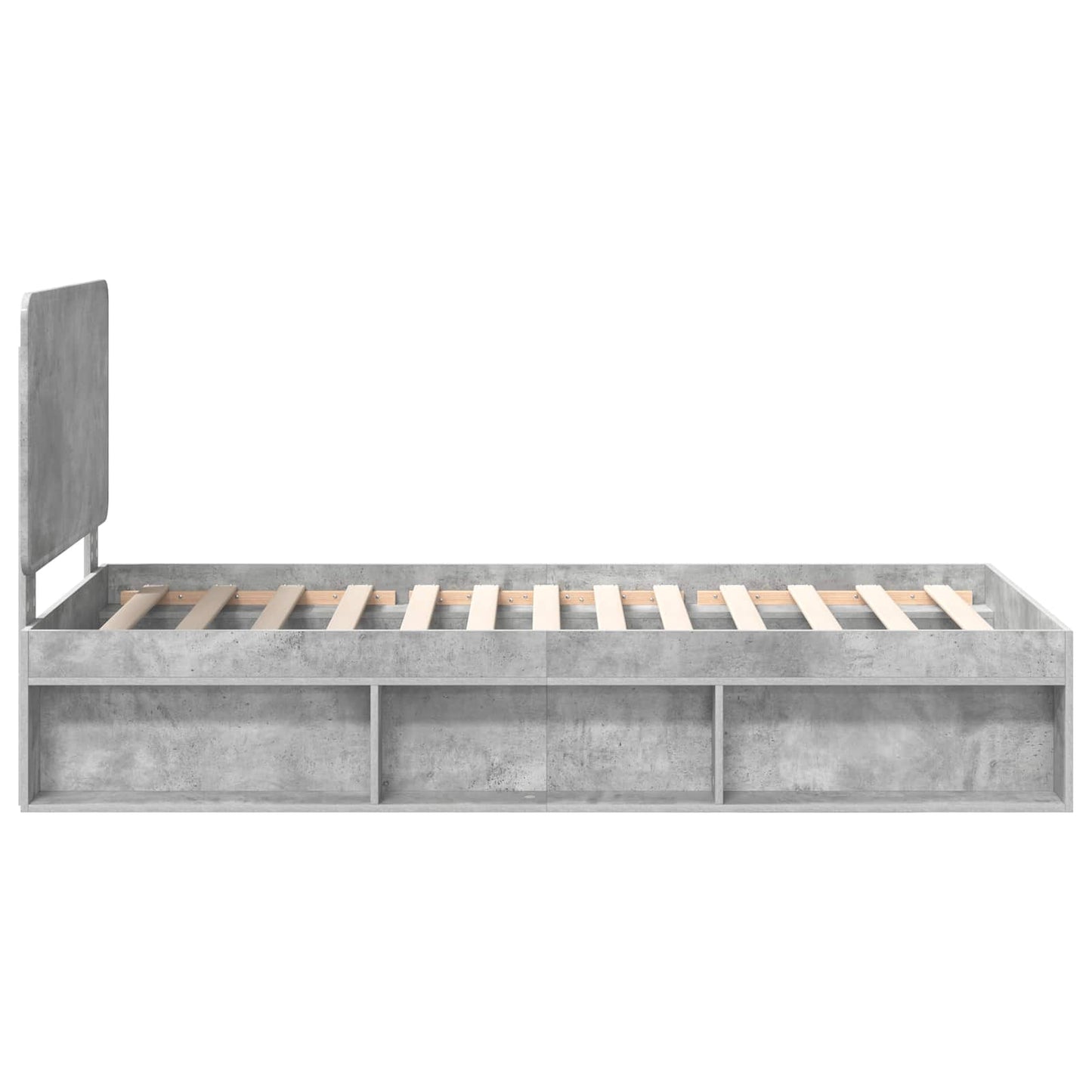 Bed Frame Concerte Grey 90 x 190 cm Solid Pine Wood