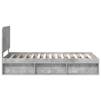 Bed Frame Concerte Grey 90 x 190 cm Solid Pine Wood
