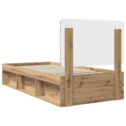 Bed Frame Artisian Oak 75 x 190 cm Solid Pine Wood