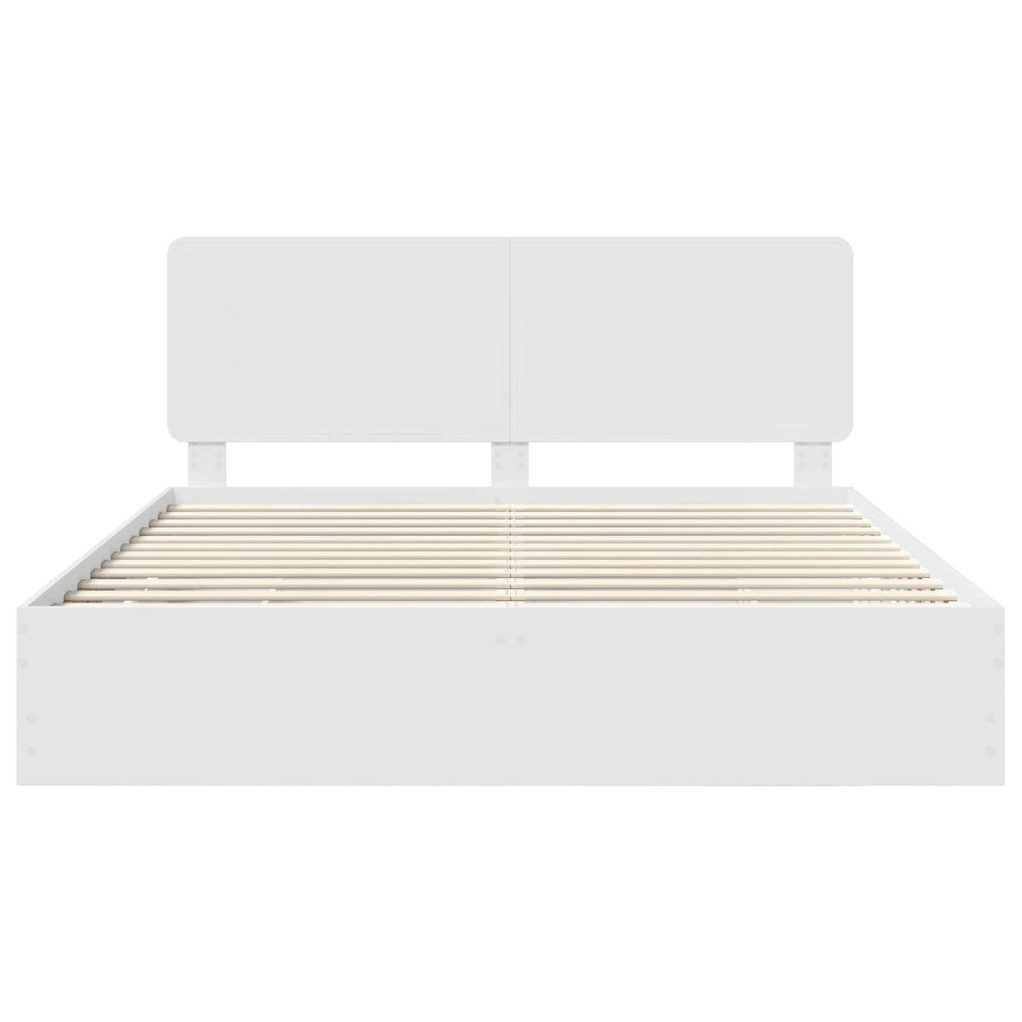 Bed Frame with Drawer White 180 x 200 cm Engineer Wood