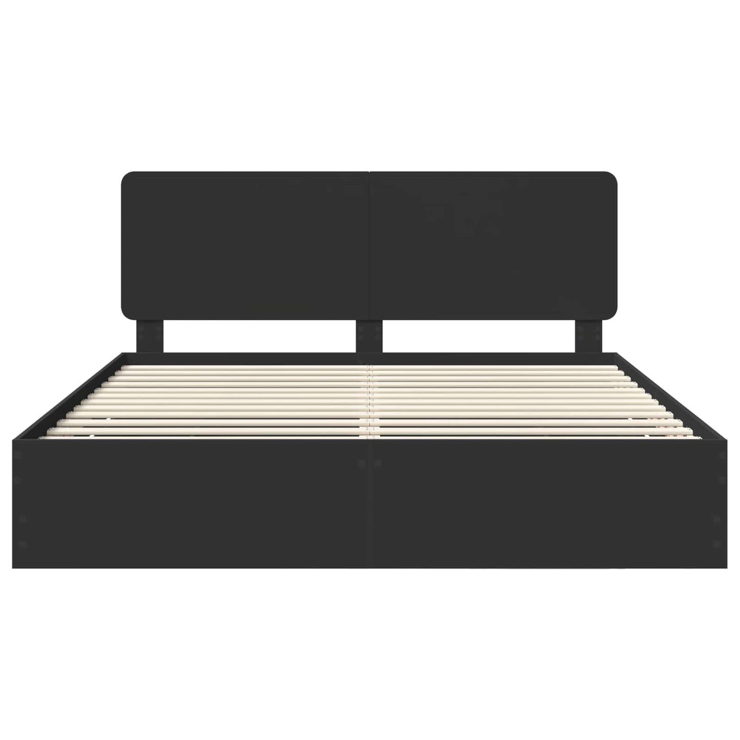 Bed Frame with Drawer Black 180 x 200 cm Engineer Wood