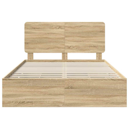 Bed Frame with Drawer Sonoma Oak 150 x 200 cm Engineer Wood