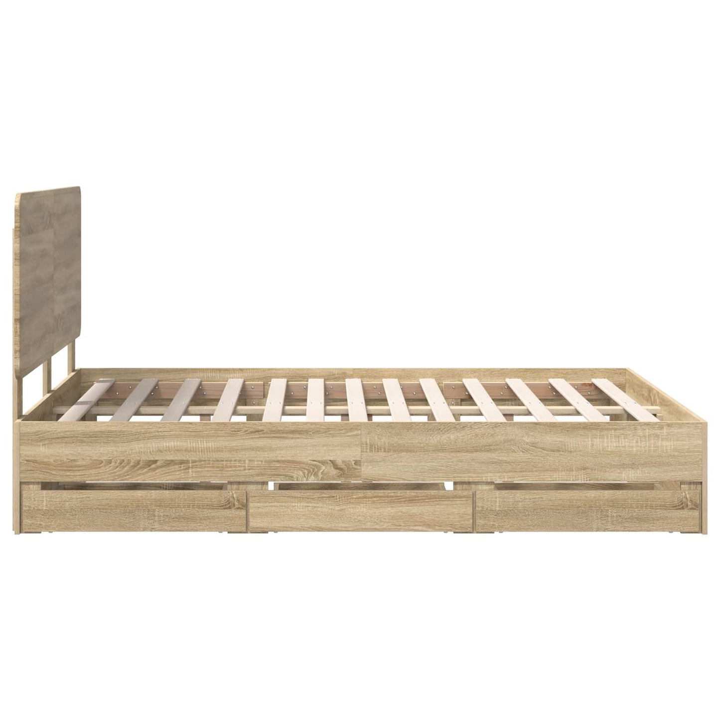 Bed Frame with Drawer Sonoma Oak 150 x 200 cm Engineer Wood