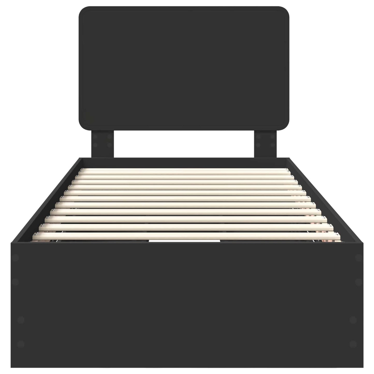 Bed Frame with Drawer Black 100 x 200 cm Engineer Wood