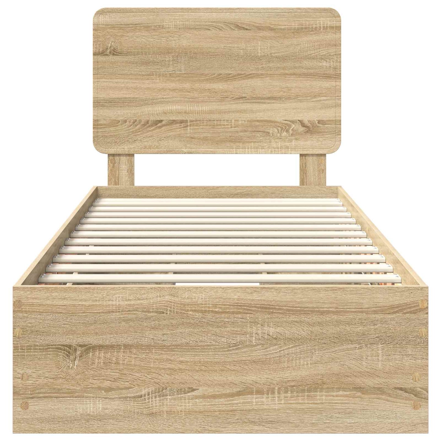 Bed Frame with Drawer Sonoma Oak 90 x 200 cm Engineer Wood