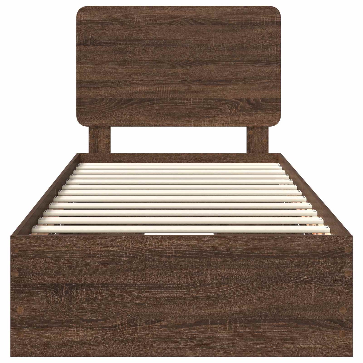 Bed Frame with Drawer Brown Oak 90 x 190 cm Engineer Wood