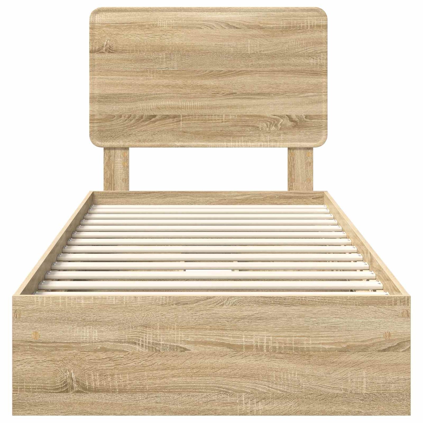 Storage Bed with Drawer Sonoma Oak 100 x 200 cm Engineered Wood