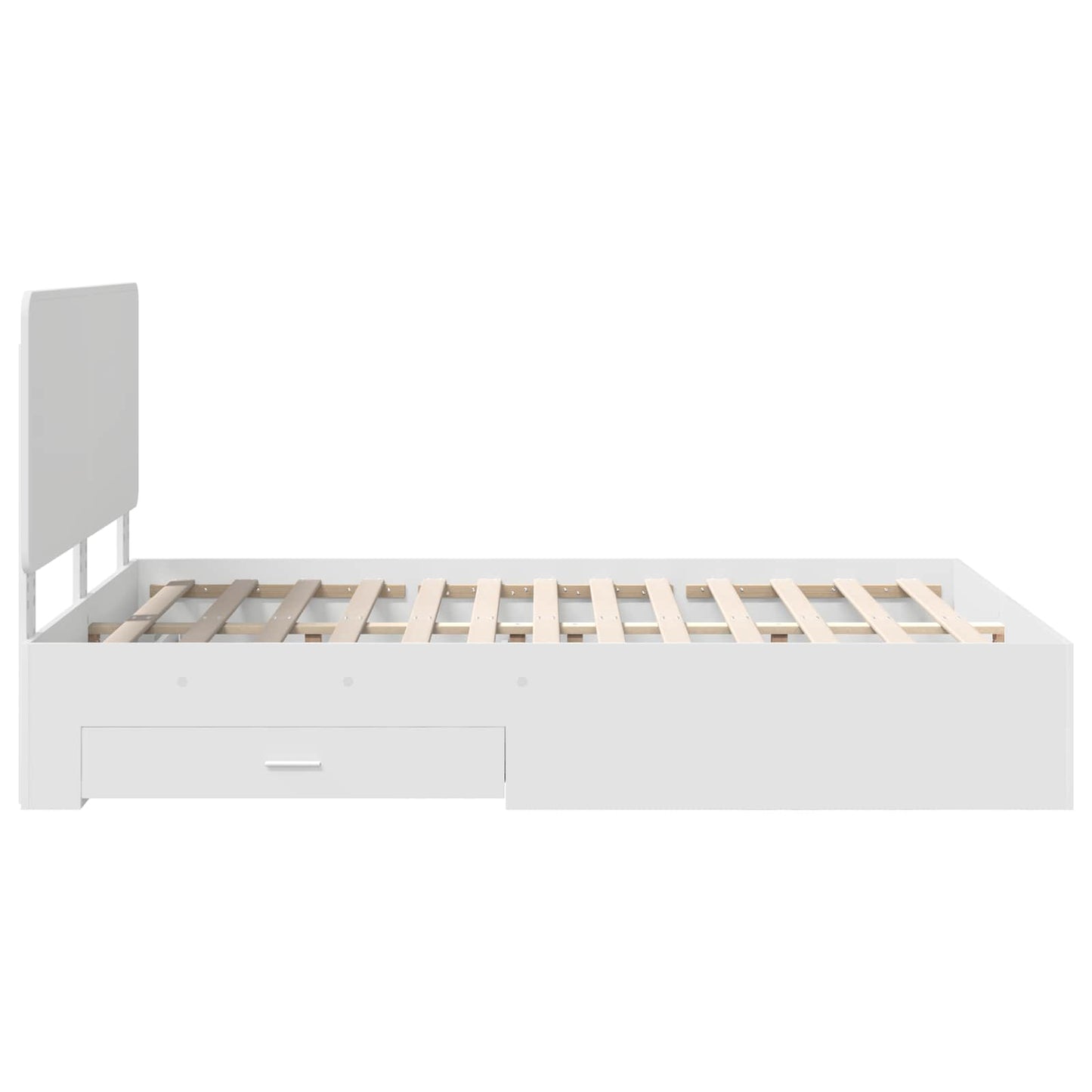 Bed Frame with Headboard White 160 x 200 cm Engineered Wood