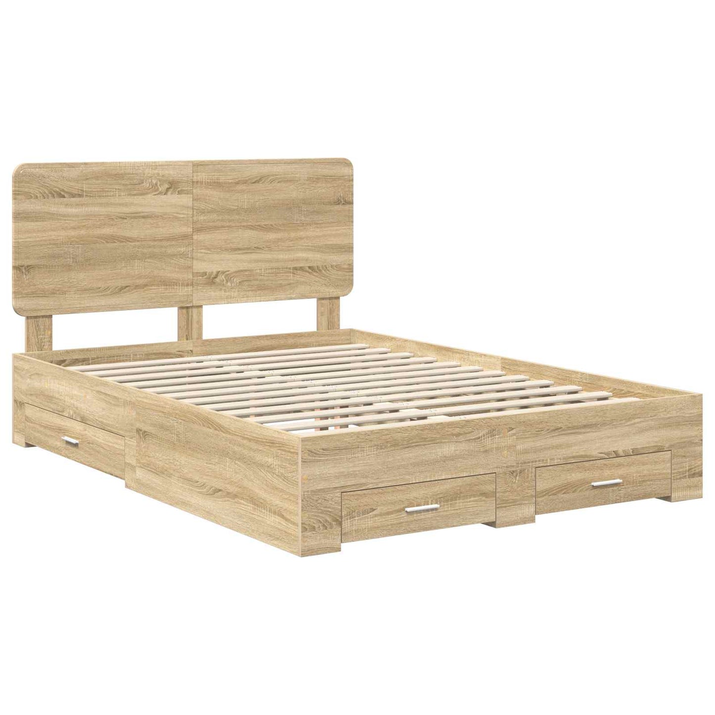 Bed Frame with Drawer Sonoma Oak 150 x 200 cm Engineered Wood