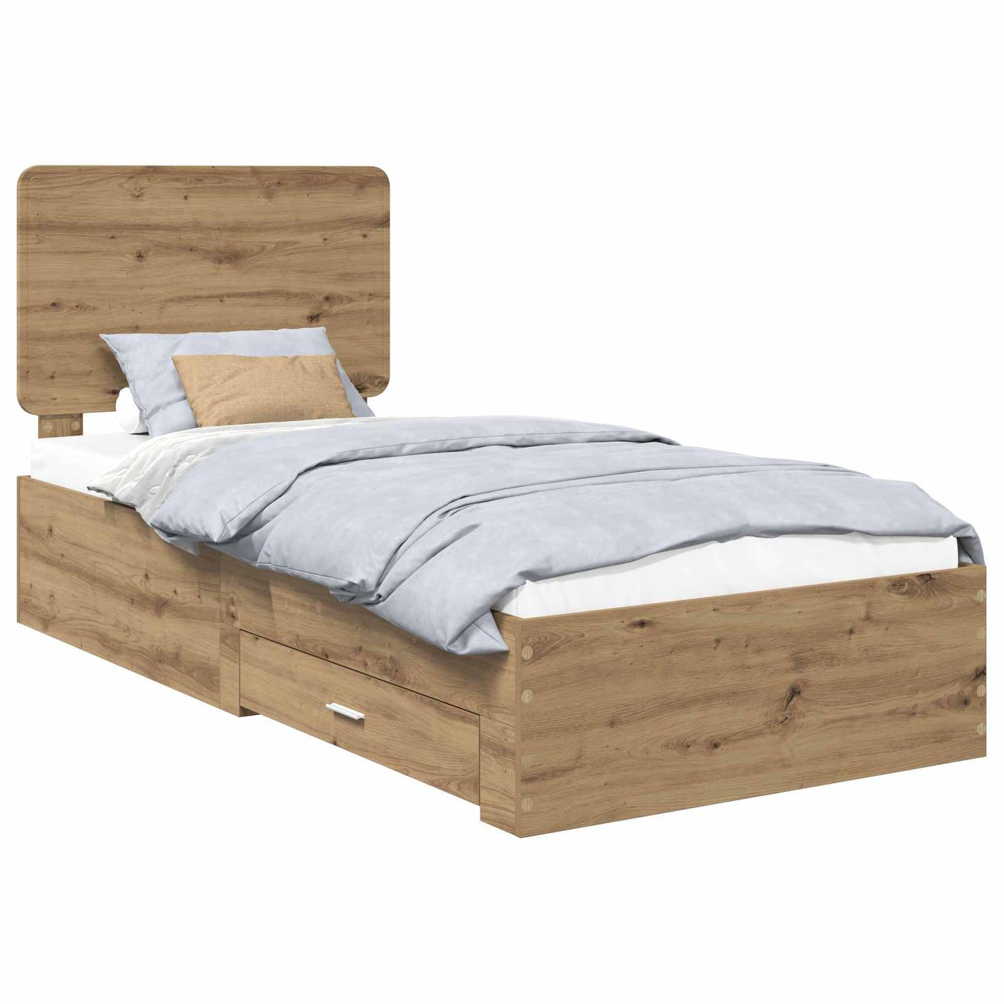Bed Frame with Drawer Artisan Oak 100 x 200 cm Engineered Wood