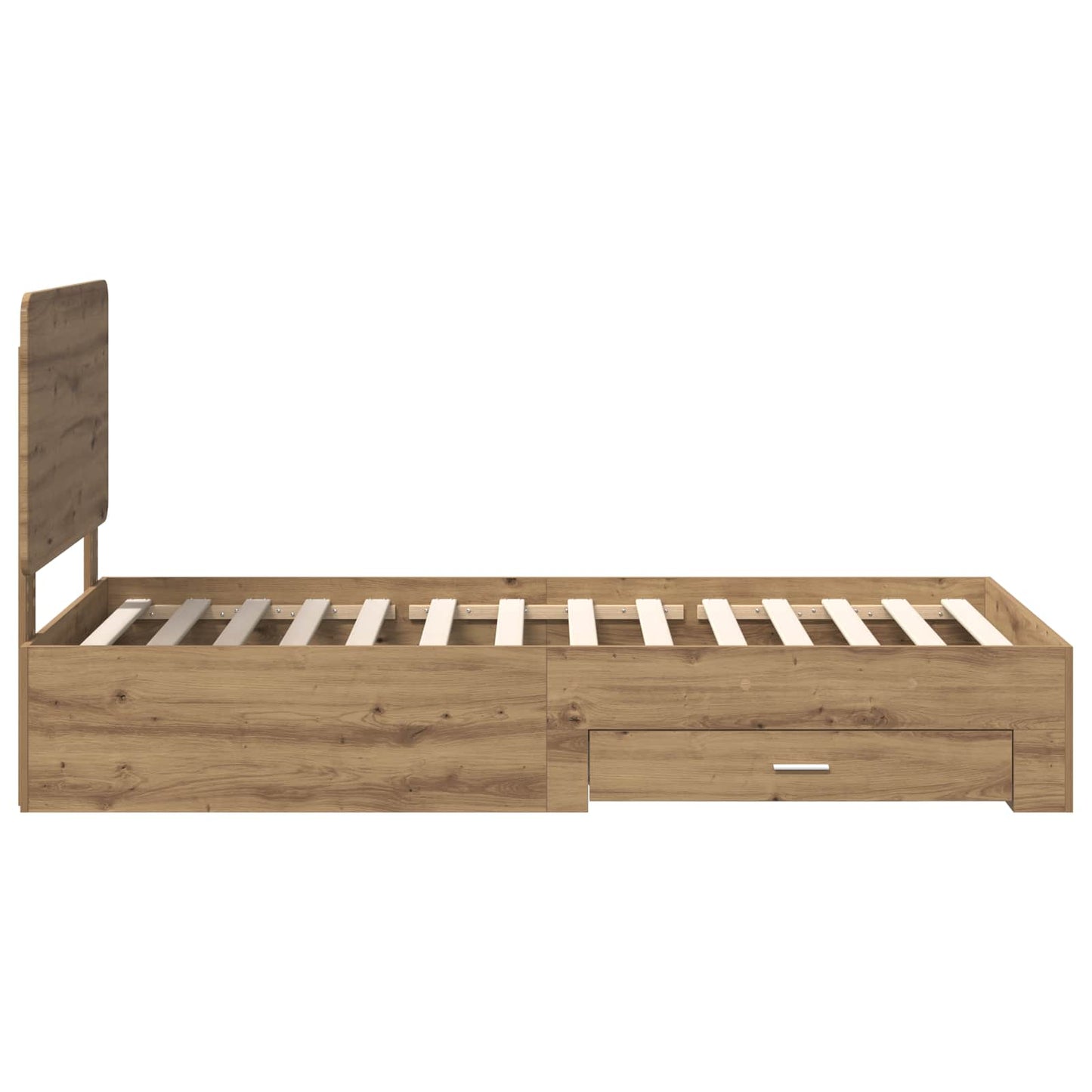 Bed Frame with Drawer Artisan Oak 100 x 200 cm Engineered Wood