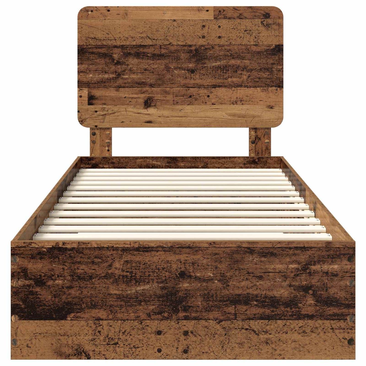 Bed Frame with Headboard Old Wood 90 x 190 cm Engineered Wood