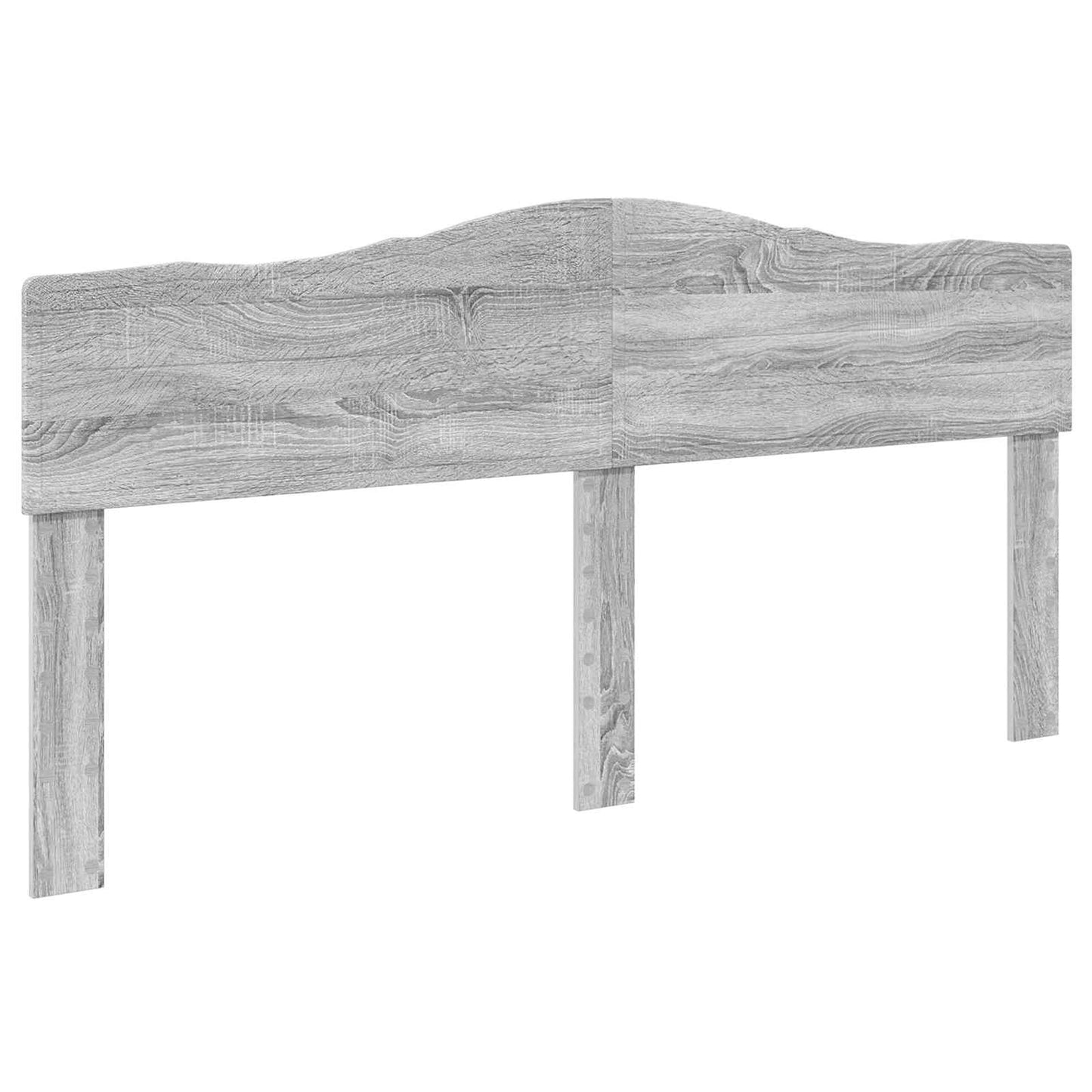 Bed Frame Grey Sonoma 200 x 200 cm Solid Pine Wood