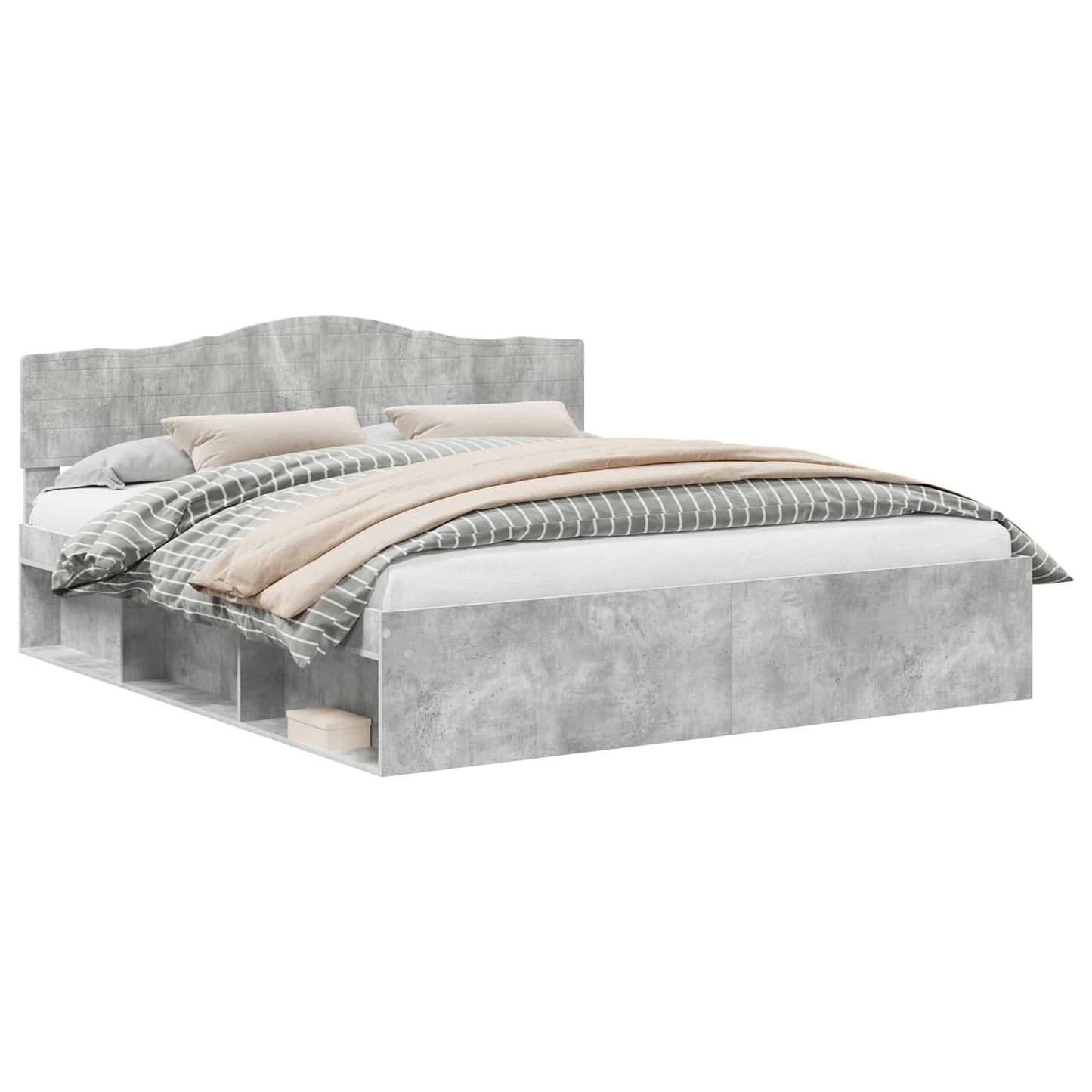 Bed Frame with Headboard Concerte 180 x 200 cm Solid Pine Wood