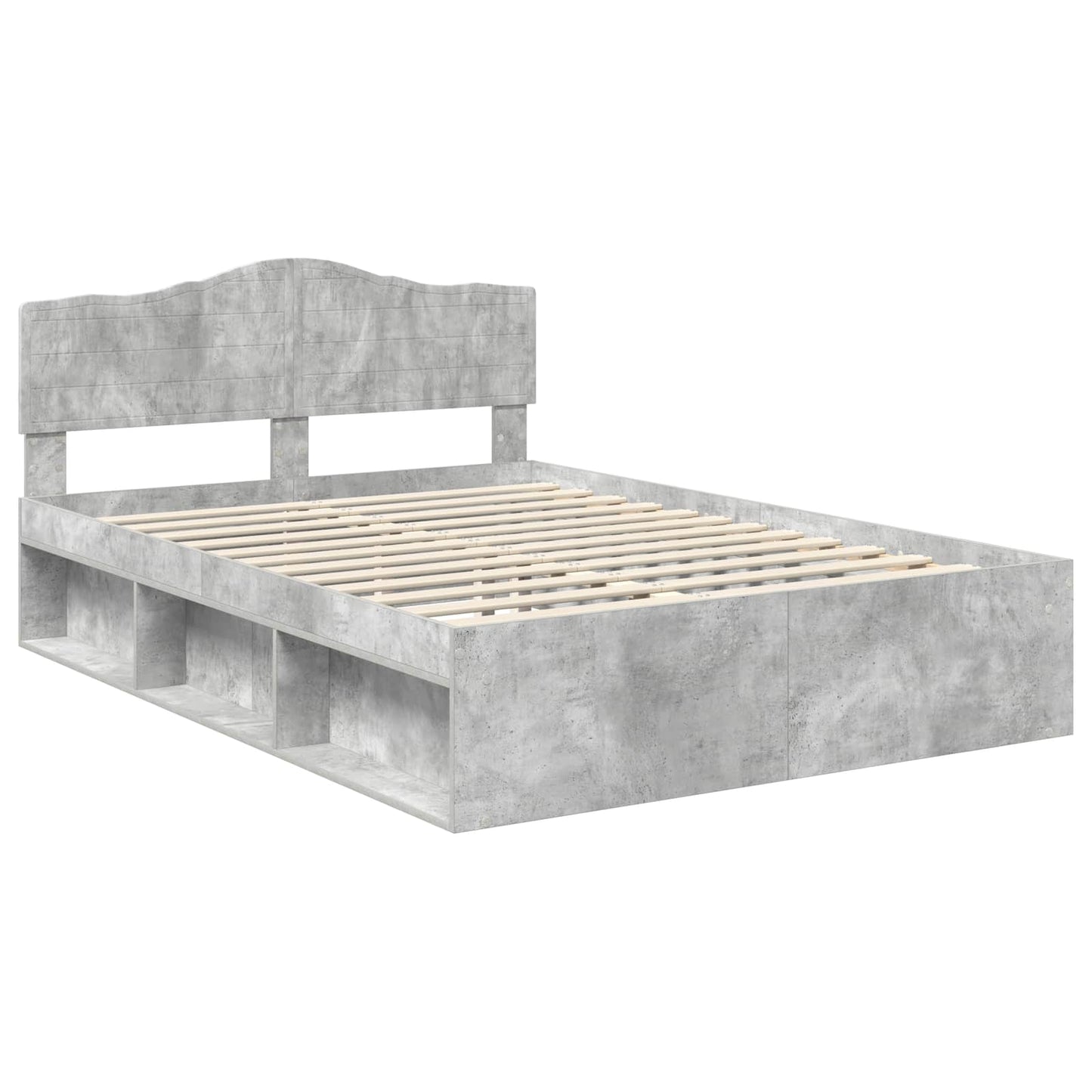 Bed Frame Concerte Grey 150 x 200 cm Solid Pine Wood