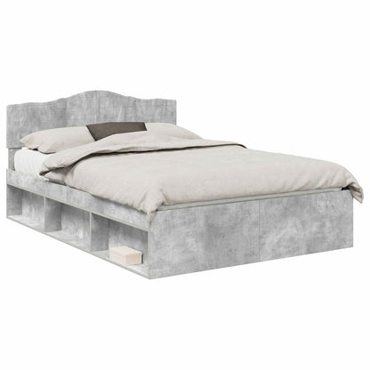 Bed Frame with Headboard Concerte 140 x 200 cm Solid Pine Wood