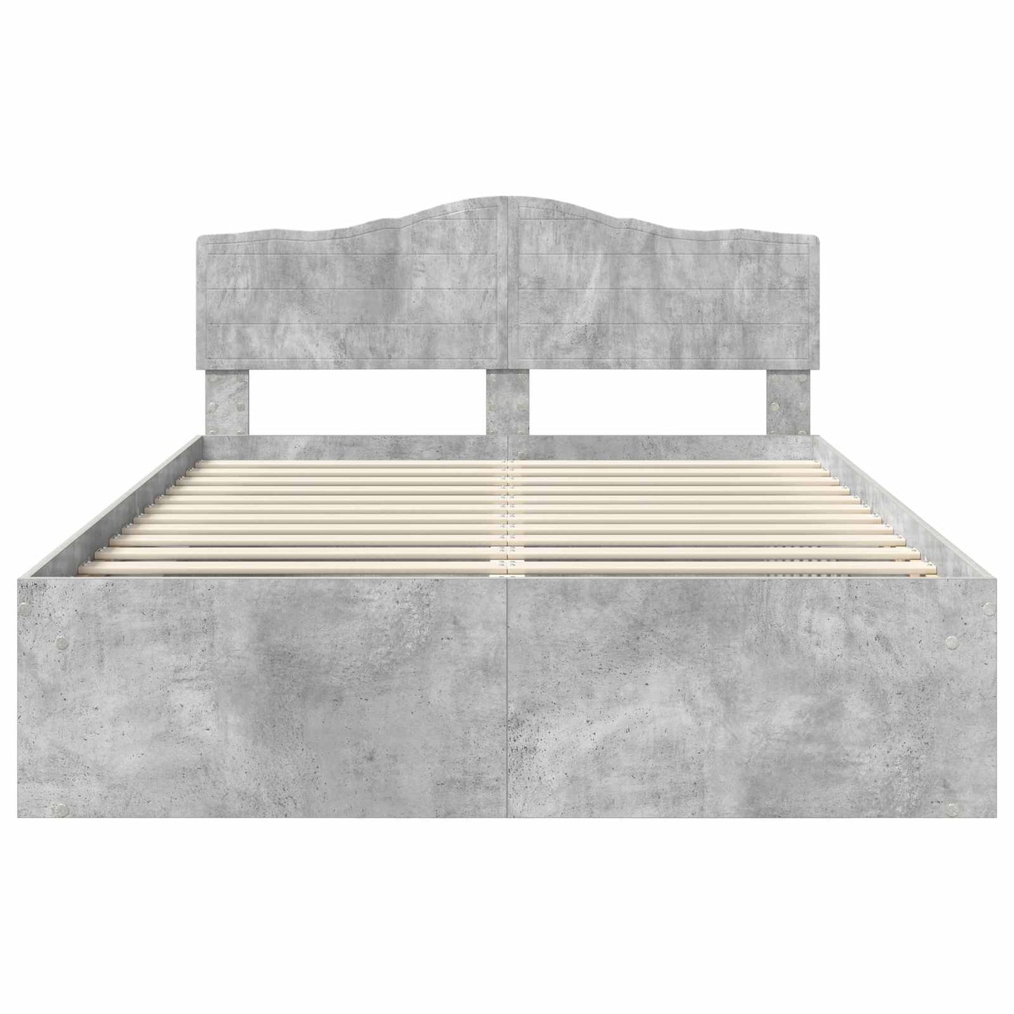 Bed Frame with Headboard Concerte 140 x 200 cm Solid Pine Wood
