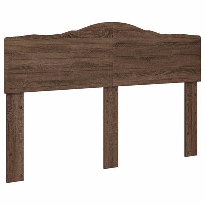 Bed Frame with Headboard Brown Oak 140 x 200 cm Solid Pine Wood