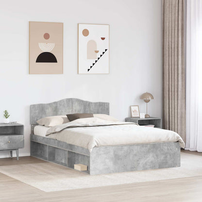 Bed Frame with Headboard Concerte 140 x 190 cm Solid Pine Wood