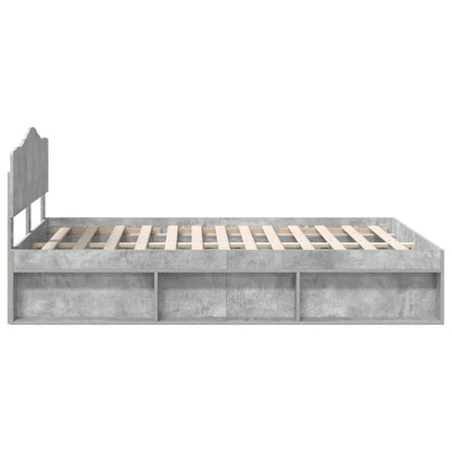 Bed Frame with Headboard Concerte 140 x 190 cm Solid Pine Wood