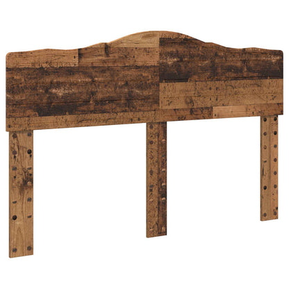 Bed Frame with Headboard Old Wood 140 x 190 cm Solid Pine Wood