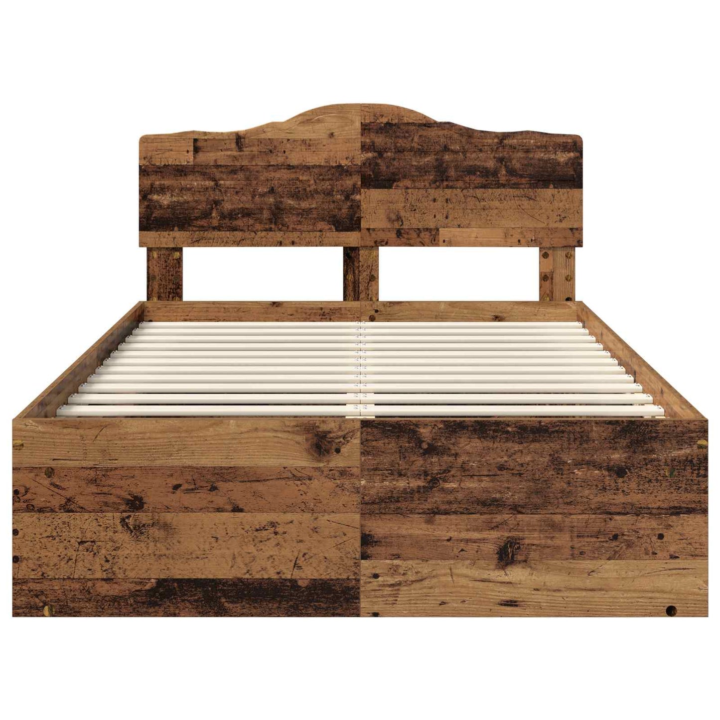Bed Frame with Headboard Old Wood 120 x 200 cm Solid Pine Wood