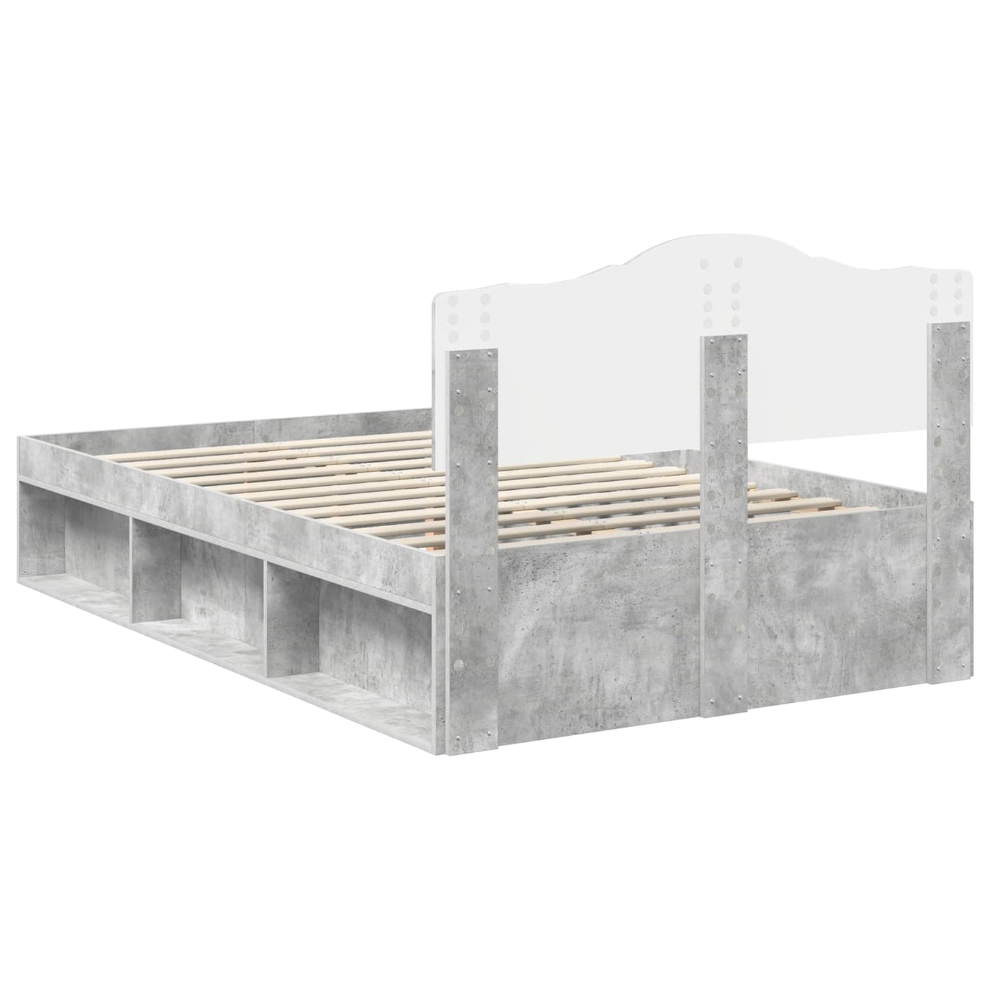 Bed Frame with Headboard Concerte 120 x 190 cm Solid Pine Wood