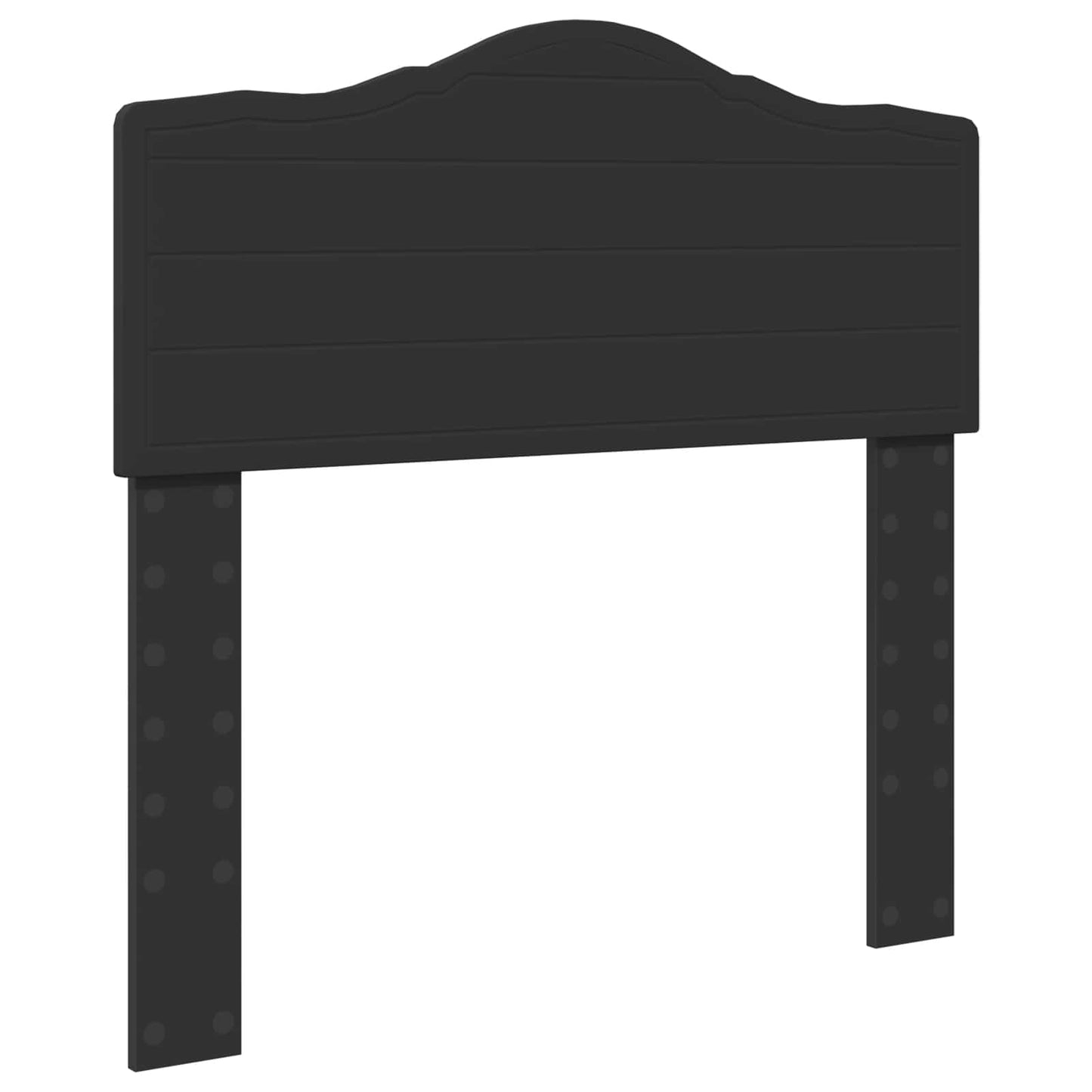 Bed Frame with Headboard Black 100 x 200 cm Solid Pine Wood