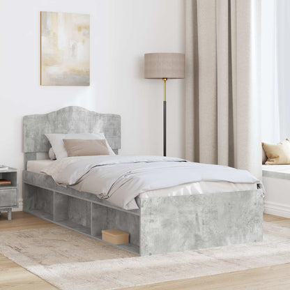 Bed Frame with Headboard Concerte 90 x 200 cm Solid Pine Wood