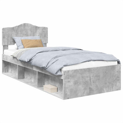 Bed Frame with Headboard Concerte 90 x 200 cm Solid Pine Wood