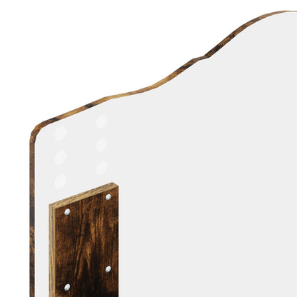Bed Frame with Headboard Smoked Oak 90 x 200 cm Solid Pine Wood