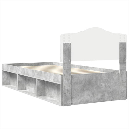Bed Frame Concerte Grey 90 x 190 cm Solid Pine Wood