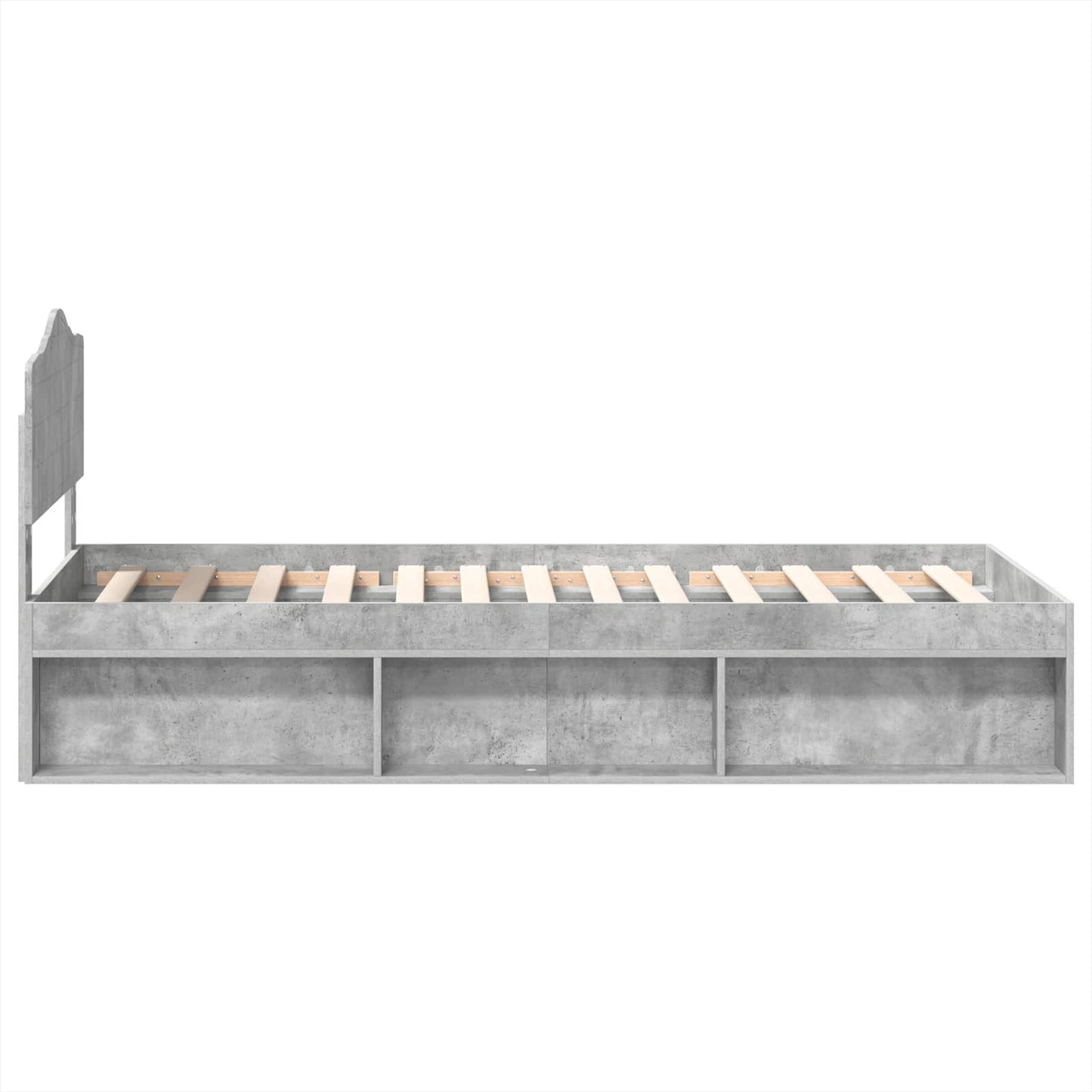 Bed Frame Concerte Grey 90 x 190 cm Solid Pine Wood