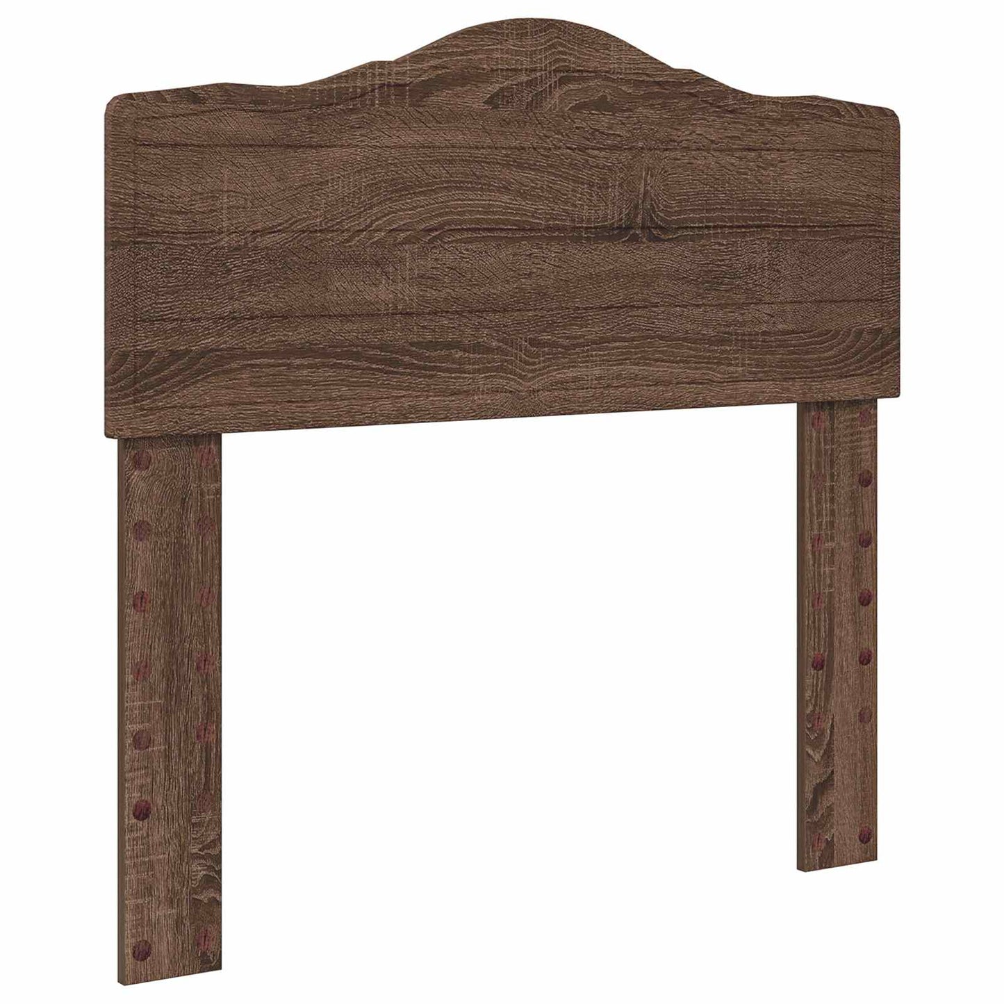 Bed Frame with Headboard Brown Oak 90 x 190 cm Solid Pine Wood
