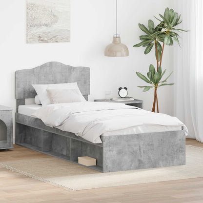 Bed Frame Concerte Grey 75 x 190 cm Solid Pine Wood